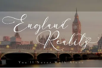 England Reality font