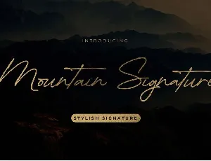 Mountain Signature font