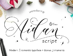 Aidan Romantic Script font