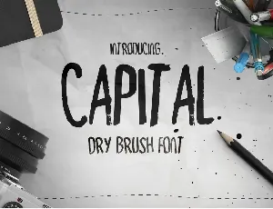 Capital Dry Brush font