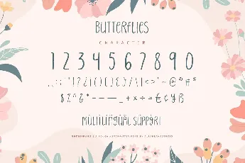 Butterflies font