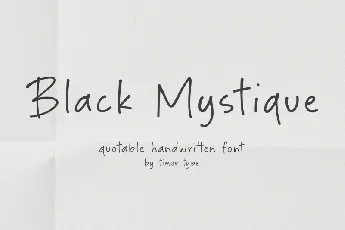 Black Mystique font