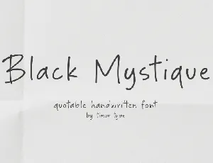 Black Mystique font