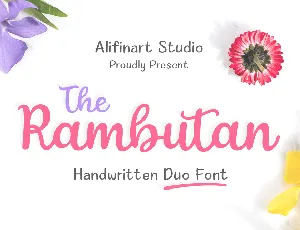 The Rambutan Script font