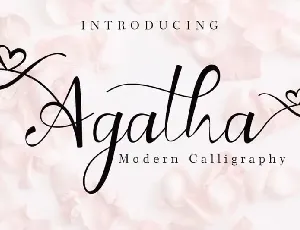 Agatha Calligraphy font