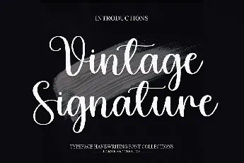 Vintage Signature font