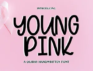 Young Pink Display font