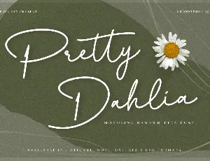 Pretty Dahlia font