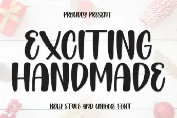 Exciting Handmade Display font