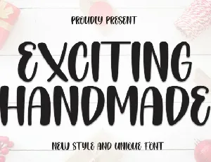 Exciting Handmade Display font