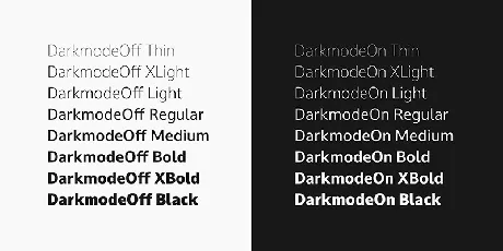 Darkmode Sans Serif font