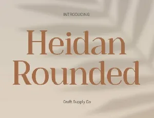 Heidan Rounded font