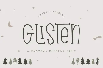 Glisten Display font