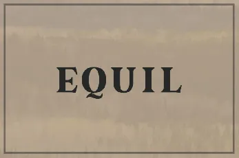 Equil Serif font