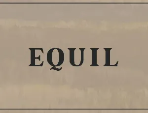Equil Serif font