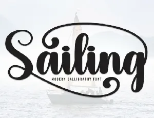 Sailing Script font