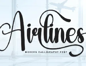 Airlines Script font