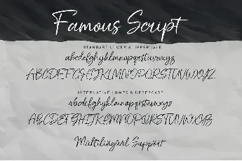 Famous Script font