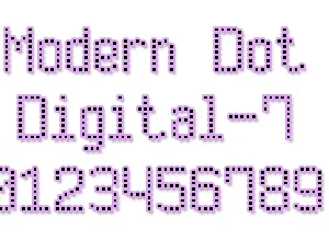 Modern Dot Digital-7 font