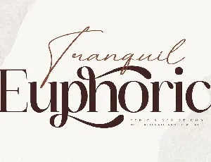 Tranquil Euphoric font