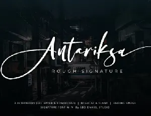 Antariksa Script font