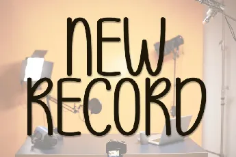 New Record Display font