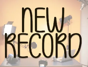 New Record Display font