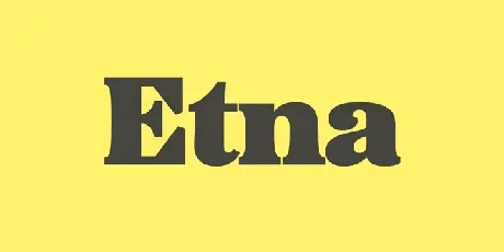 Etna Family font