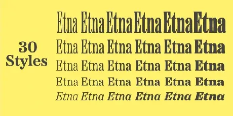 Etna Family font