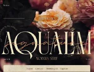 Aqualim Signature font