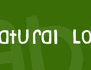 Natural Log font