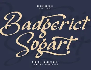 Badgerict Sogart font