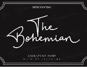 The Bohemian Signature font