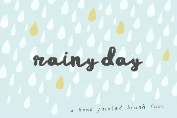 Rainy Day Brush Free font