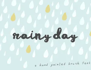 Rainy Day Brush Free font