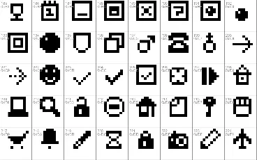 Pixel Dingbats-7 font