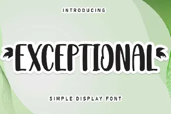 Exceptional Display font