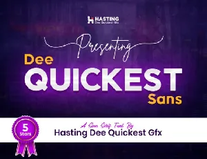 Dee-Quickest Sans font