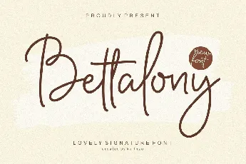 Bettalony font