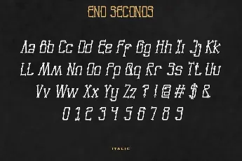 End Seconds Demo font