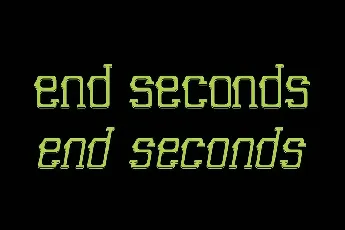 End Seconds Demo font