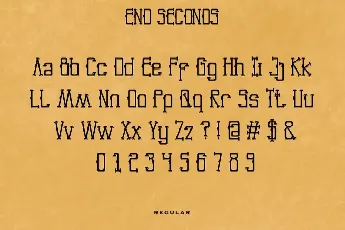 End Seconds Demo font