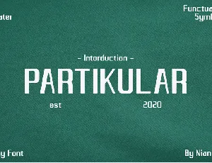 Partikular font