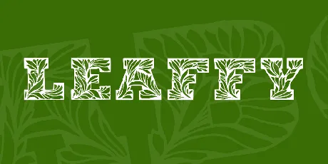 Leaffy font