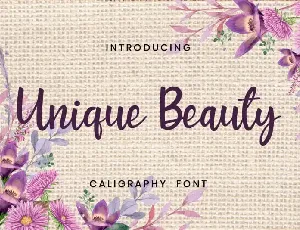 Unique Beauty Script font