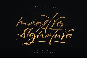 Maestro Signature font