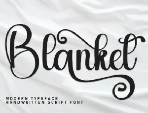 Blanket Calligraphy font