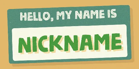 Nickname DEMO font