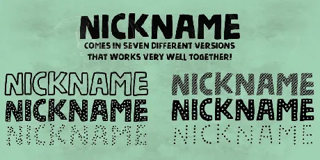 Nickname DEMO font