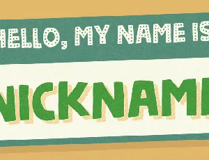 Nickname DEMO font